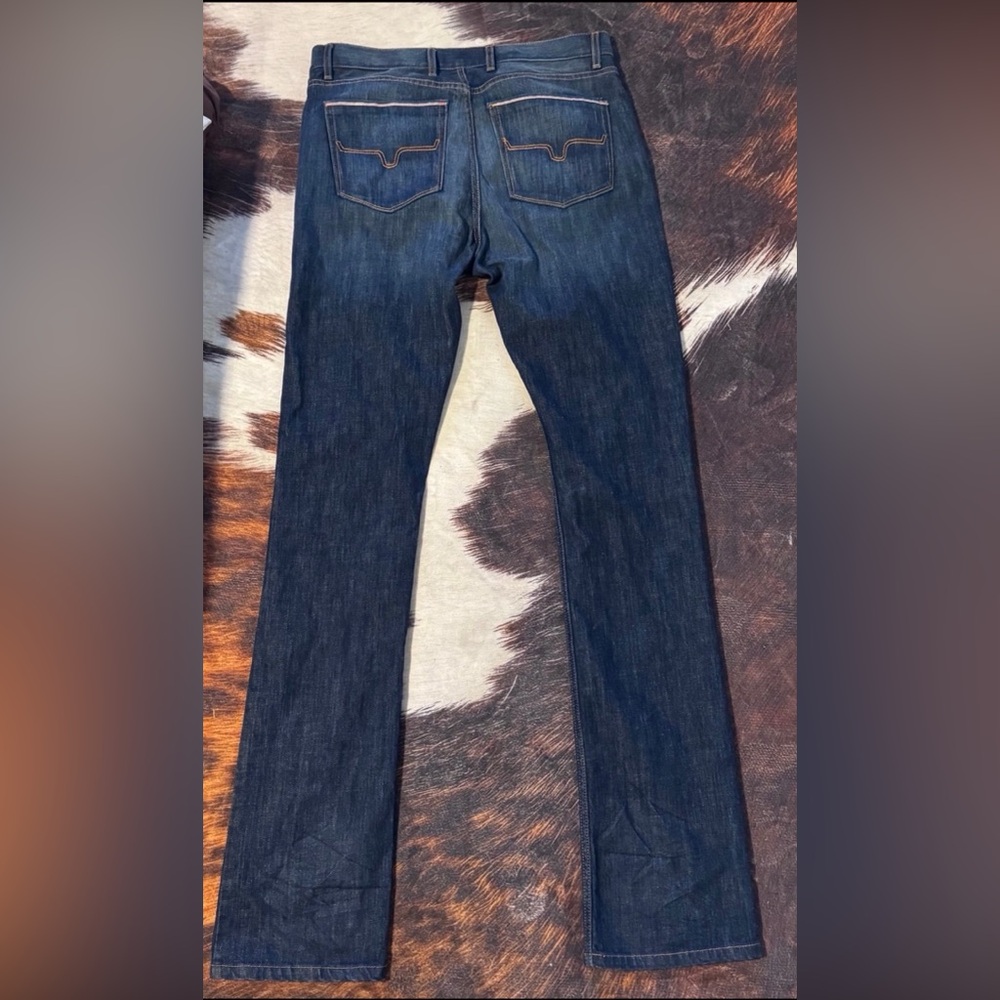 Kimes Ranch Men's Straight Dark Blue Denim Jeans